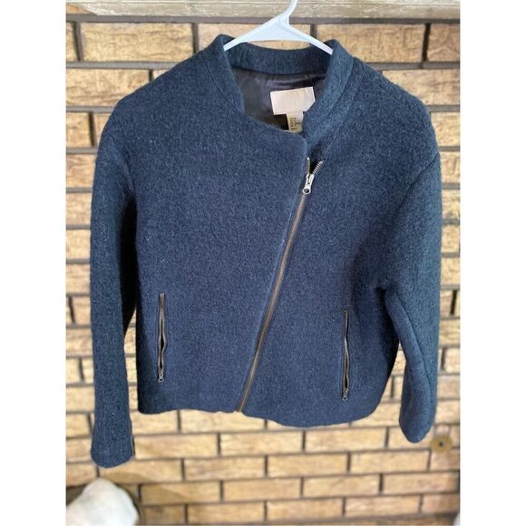 H&M Wool Blend Zip Up Coat - Picture 1 of 6